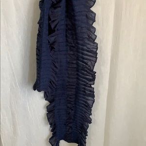 Talbots Ruffle blue scarf NWT